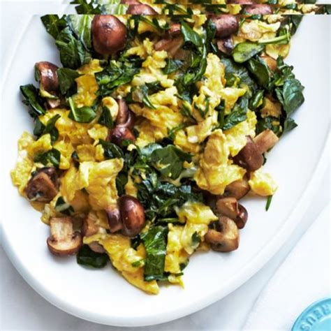 mushroom-spinach-and-swiss-scramble-recipe-womans-day image