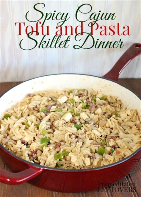 cajun-tofu-and-pasta-skillet-recipe-premeditated image
