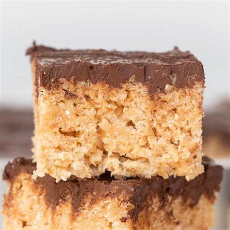 chocolate-peanut-butter-rice-krispie-treats-easy-and image