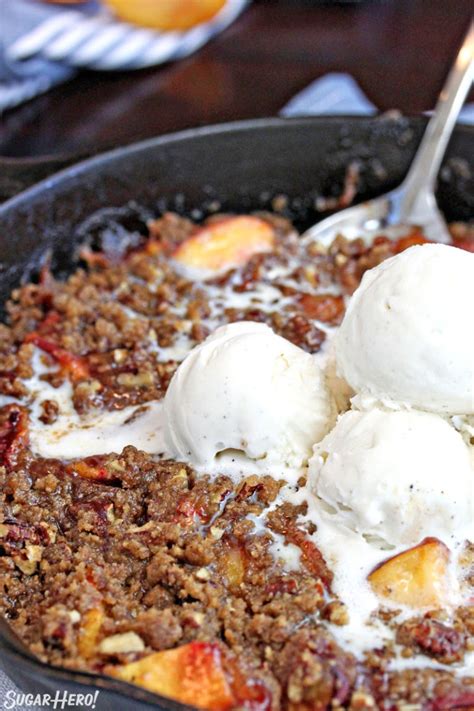 cast-iron-peach-crisp-with-brown-butter-topping image