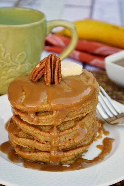 ginger-molasses-pancakes-with-brown-sugar-glaze image
