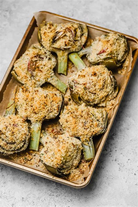italian-stuffed-artichokes-recipe-well-seasoned-studio image