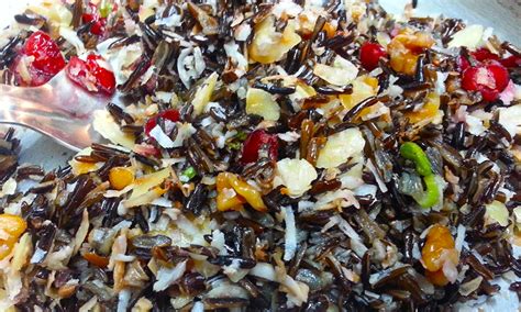 wild-rice-with-cranberries-slivered-almonds-food image