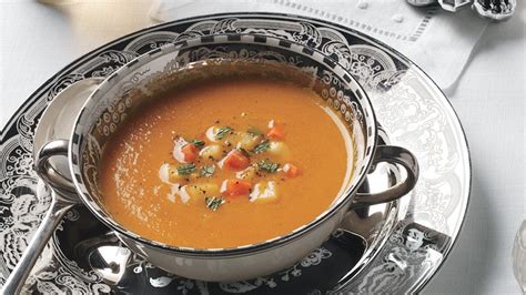 spiced-carrot-apple-soup-with-fresh-mint-recipe-bon-apptit image