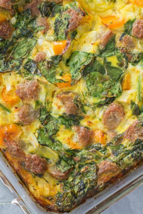 breakfast-sausage-egg-casserole-the-clean-eating image