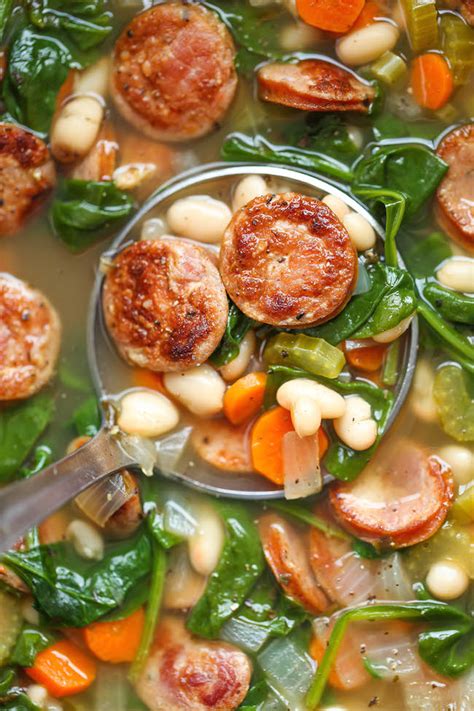 slow-cooker-sausage-spinach-and-white-bean-soup image
