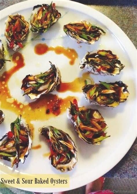 baked-oysters-with-garlicky-sweet-and-sour-scallion image