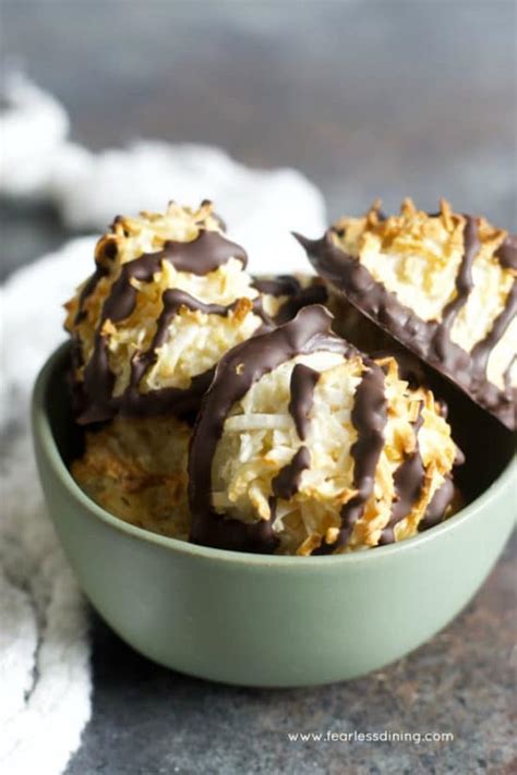 chocolate-dipped-gluten-free-coconut-macaroons image