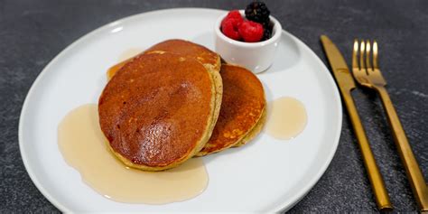 paleo-applesauce-protein-pancakes-recipe-trifecta image