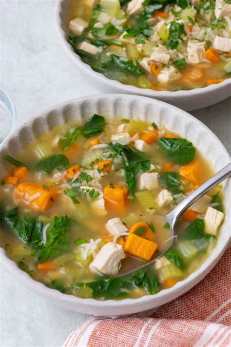 leftover-turkey-rice-soup-homemade-delicious image