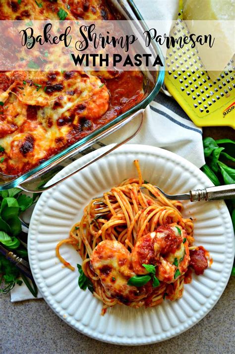 baked-shrimp-parmesan-with-pasta-katies-cucina image
