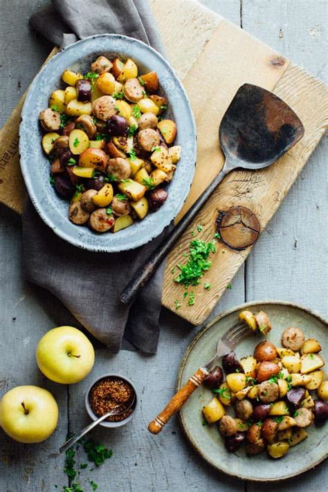roasted-potatoes-with-apples-sausage-and-maple-mustard-glaze image