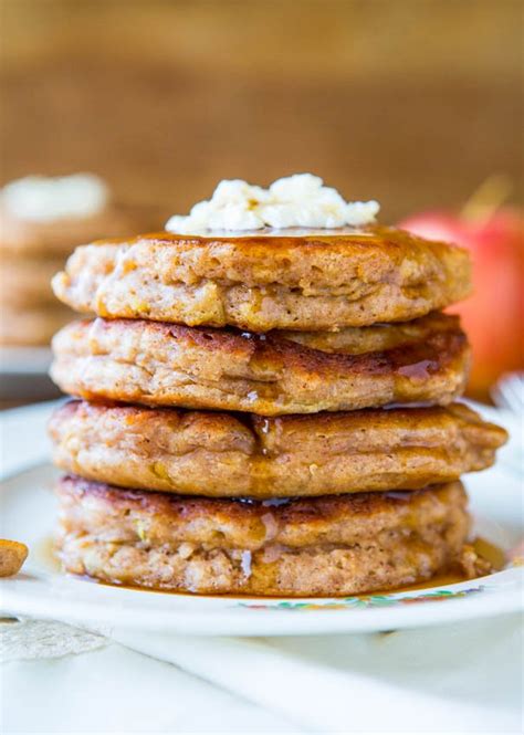 apple-pie-pancakes-with-vanilla-maple-syrup image