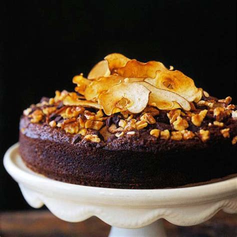 chocolate-pear-spice-cake-better-homes-gardens image