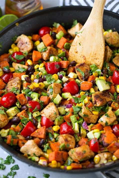 mexican-honey-lime-chicken-and-veggie-skillet image