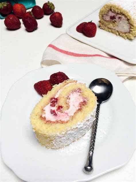 easy-strawberry-cake-roll-recipe-momsdish image