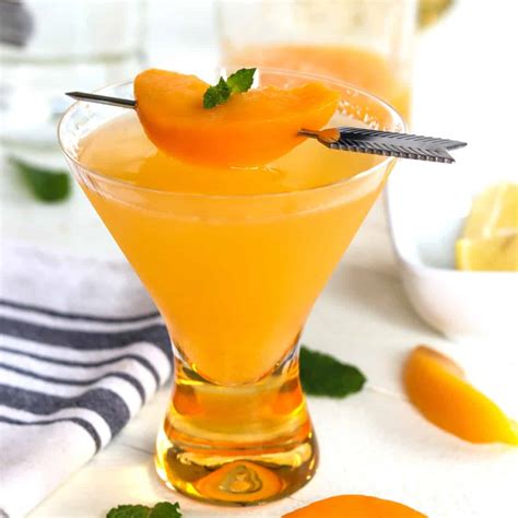 fresh-peach-martini-skinny-no-sugar-added-healthy image