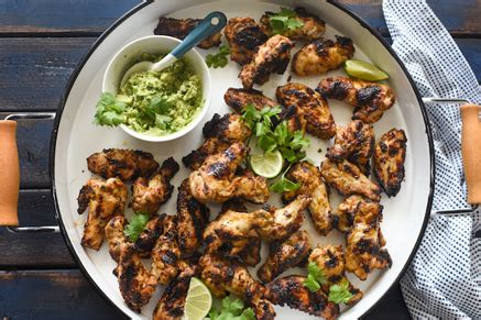 lime-marinated-chicken-wings-with-avocado-dip-paula image