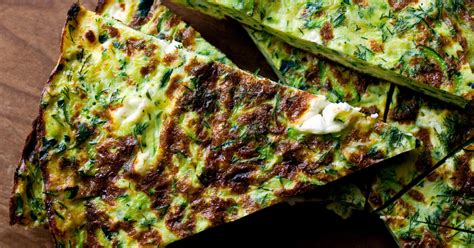 frittata-with-grated-zucchini-goat-cheese-and-dill image