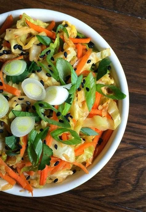 sauted-cabbage-and-carrots-with-ginger-dressing image