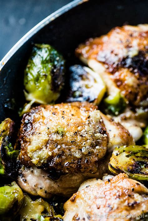 crispy-garlic-butter-chicken-and-brussels-sprouts-the image