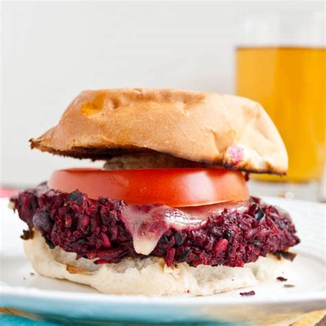 the-ultimate-beet-and-bean-veggie-burger image