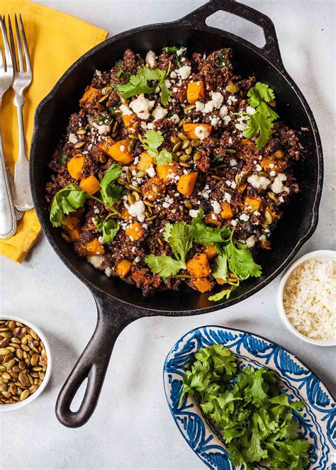 butternut-squash-and-black-bean-skillet-dinner-simply image