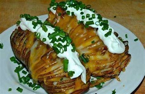 hasselback-garlic-potatoes-w-bacon-cheese image