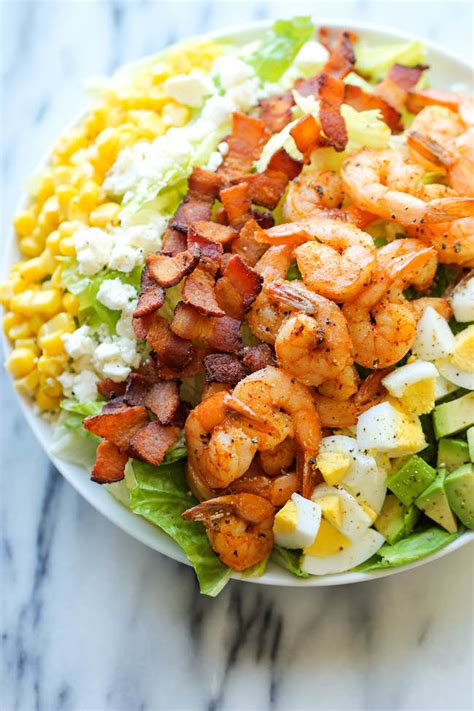 shrimp-cobb-salad-with-cilantro-lime-vinaigrette-damn image