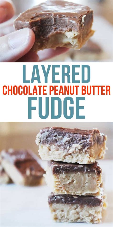 layered-chocolate-peanut-butter-fudge-with-condensed image