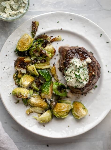 seared-filet-mignon-with-blue-cheese-butter-how-sweet image
