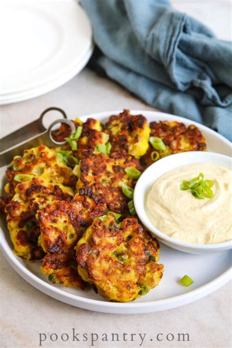 how-to-make-curried-cauliflower-fritters-pooks-pantry image