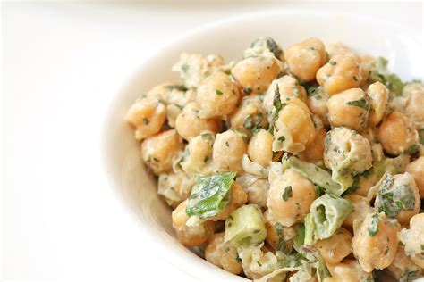 simple-chickpea-salad-with-mint-tahini-dressing-one image