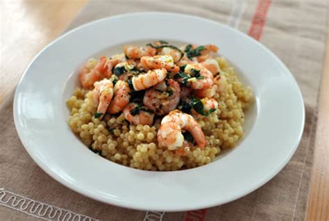 chili-lemon-and-basil-shrimp-with-israeli-couscous-kitchn image