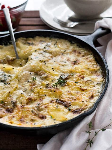 gorgonzola-potatoes-au-gratin-recipe-plated-cravings image