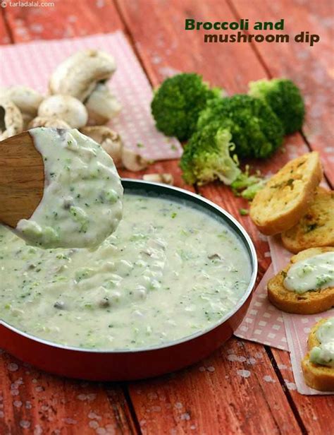 broccoli-and-mushroom-dip-recipe-tarla-dalal image