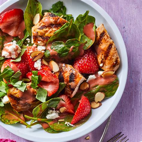 strawberry-balsamic-spinach-salad-with-chicken image