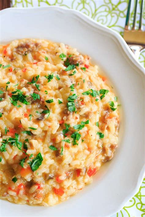 sausage-pepper-and-mushroom-risotto-brown-eyed-baker image