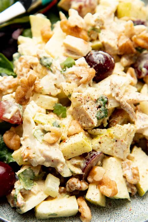 curry-chicken-salad-with-grapes-easy-meal-prep image