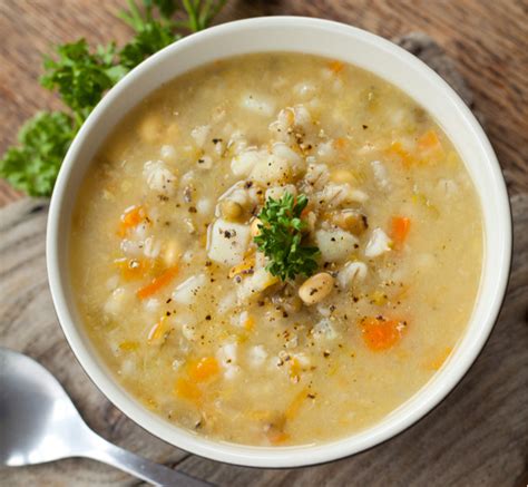 caramelised-onion-barley-soup-with-cheese-croutons image