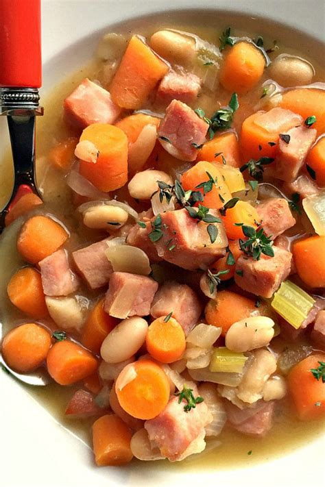 great-nothern-beans-ham-carrot-soup-reluctant image