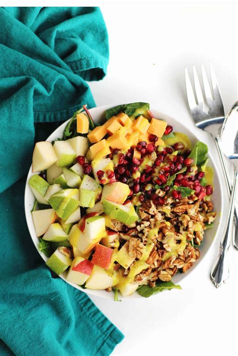 pear-and-apple-spinach-salad-with-honey-mustard image