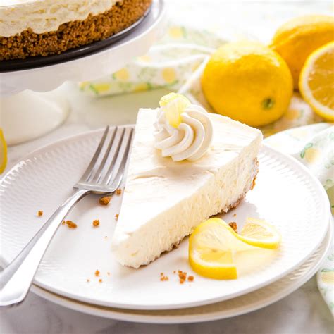 easy-no-bake-lemon-cheesecake-the-busy-baker image
