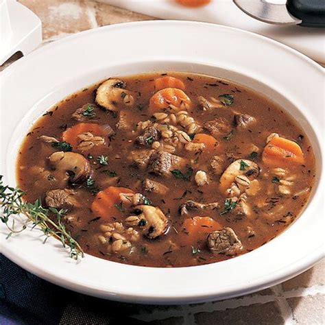 mushroom-beef-barley-soup-recipes-pampered image