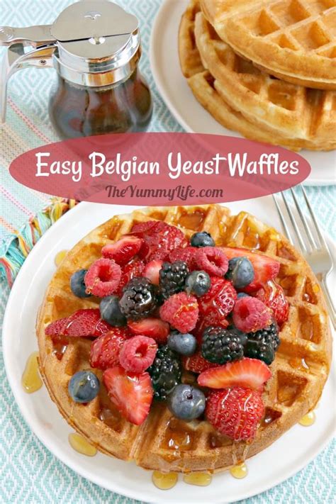 easy-belgian-yeast-waffles-theyummylifecom image