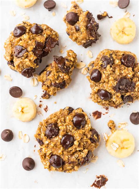 banana-oatmeal-cookies-with-chocolate image