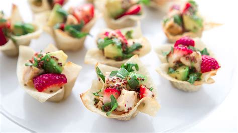 chicken-strawberry-and-avocado-wonton-cups image