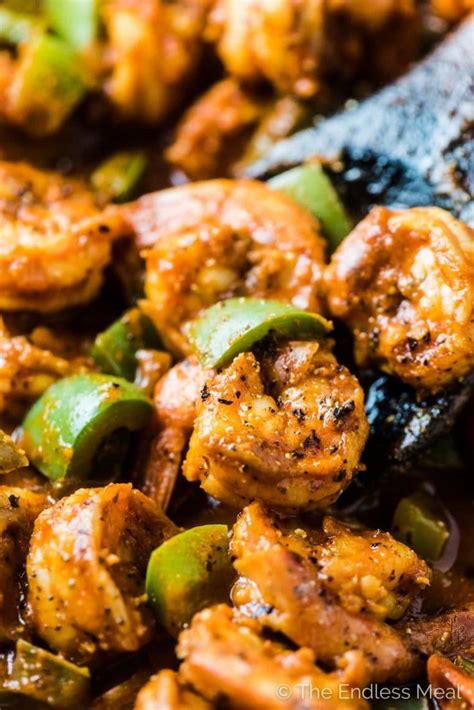 spicy-cajun-shrimp-skillet-the-endless-meal image