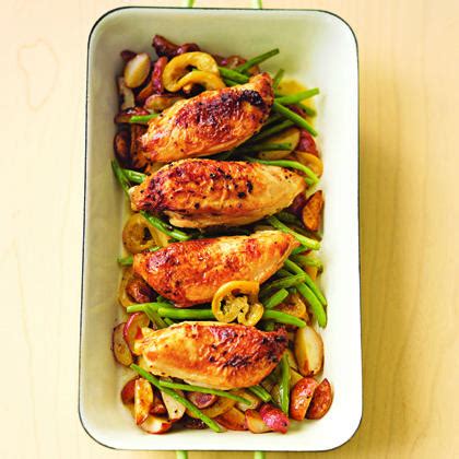 pan-roasted-chicken-with-lemon-garlic-green-beans image