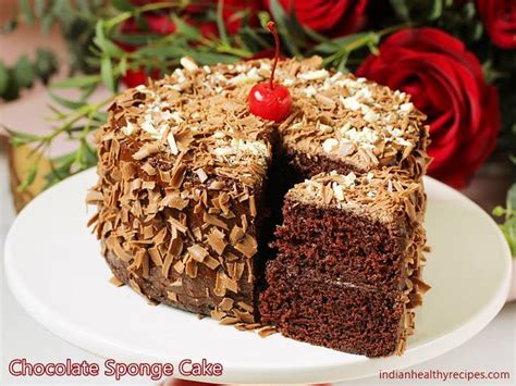 chocolate-sponge-cake-recipe-swasthis image